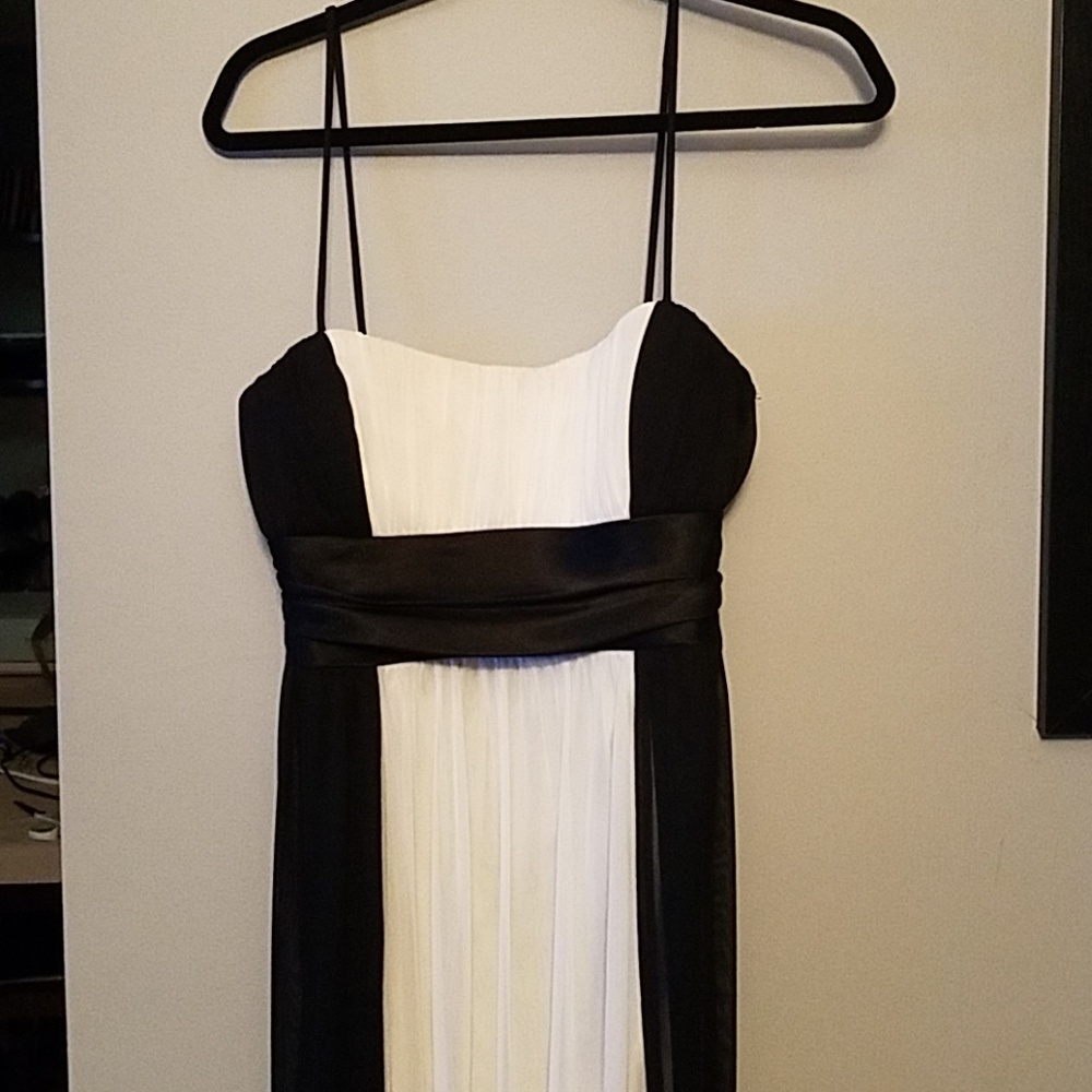 Black and White Color Block Dress